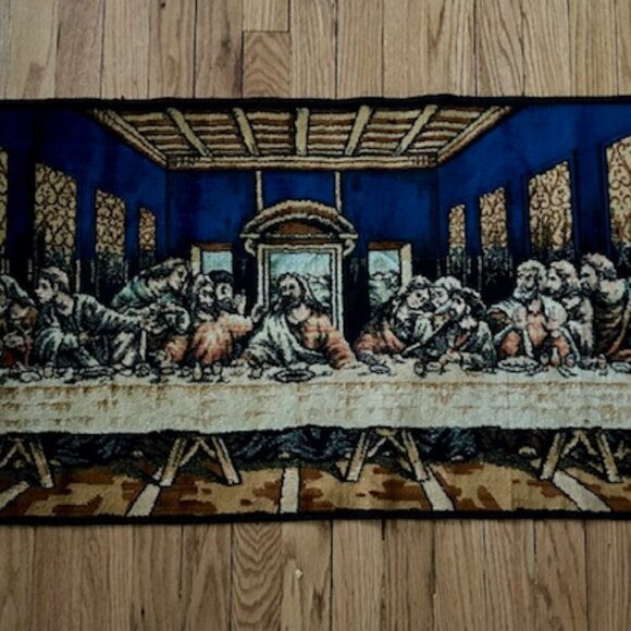 Vintage "The Last Supper" Tapestry from Italy, 38.5" x 20" - Picture 1 of 10